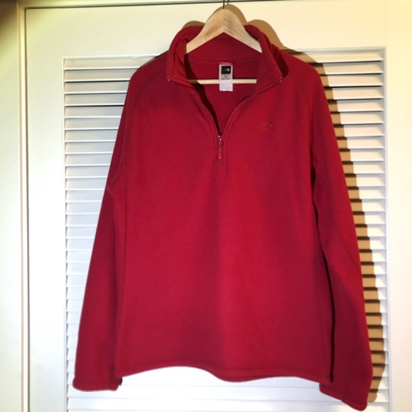 Men’s Fleece Half-Zip Pullover, Red